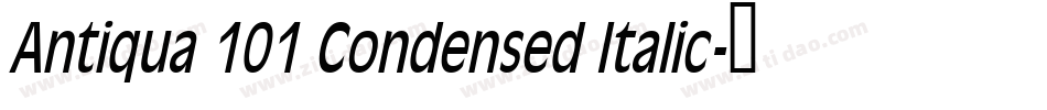 Antiqua 101 Condensed Italic字体转换